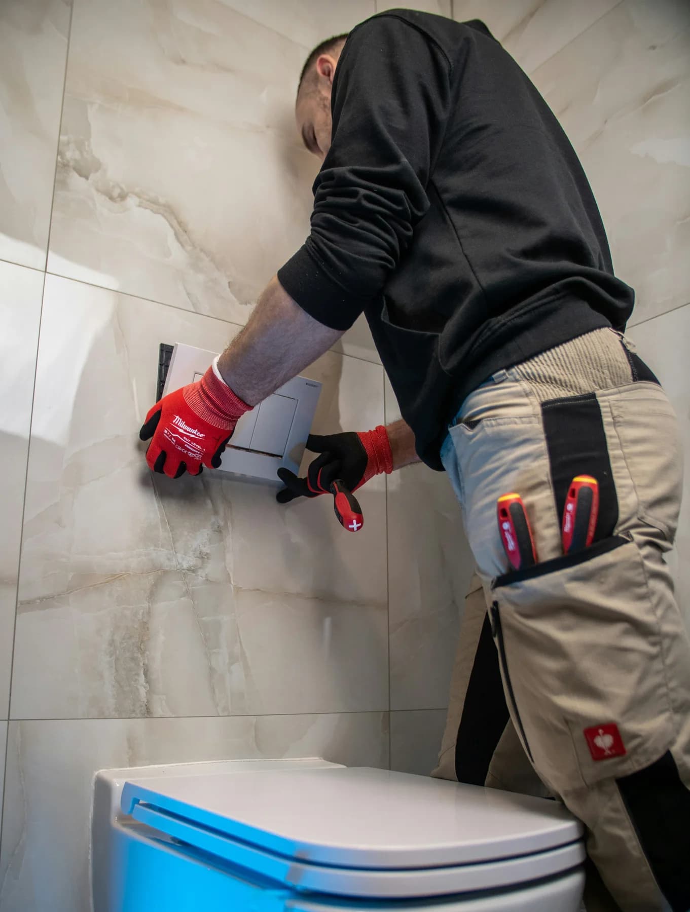 Travail dans une salle d’eau